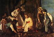 Alexandre Antigna Corpus Christi Day Spain oil painting reproduction